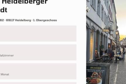 Wohnung Heidelberg - 2 Zimmer, 50 m&sup2;, 1.200&euro; | Angebot:25948423
