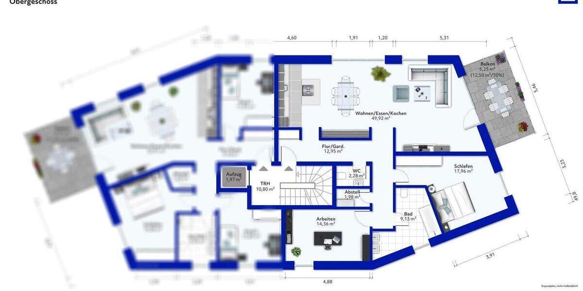 Etagenwohnung Wernigerode - 3 Zimmer, 114 m&sup2;, 534.000&euro; | Angebot:25865287
