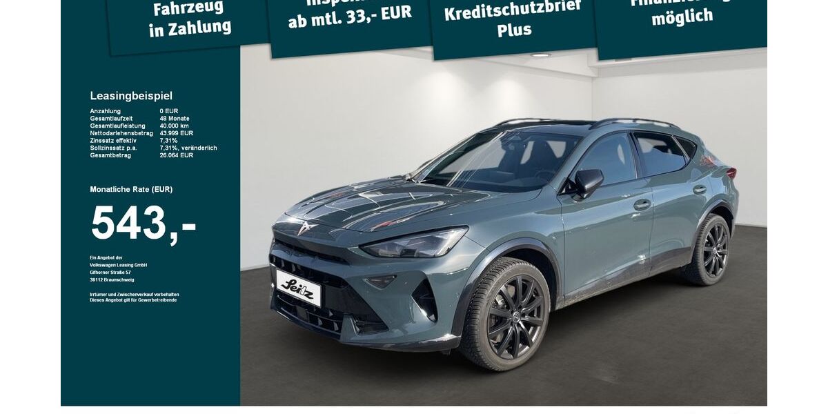 Cupra Formentor 8.100 km 43.948 &euro; Weingarten 88250