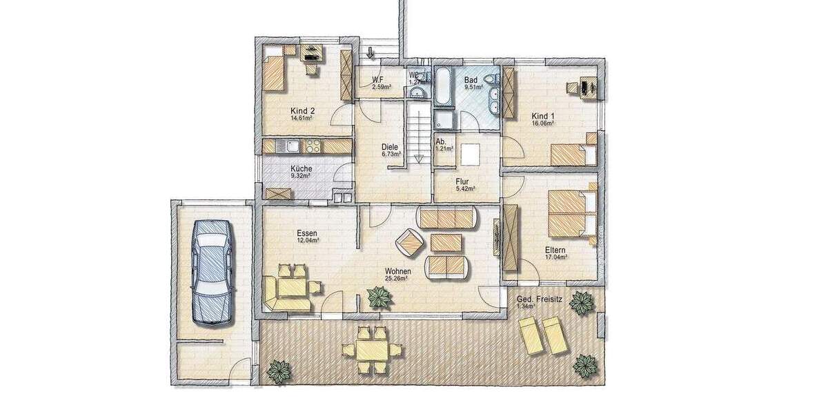 Einfamilienhaus Mering - 5 Zimmer, 145 m&sup2;, 939.000&euro; | Angebot:25741117