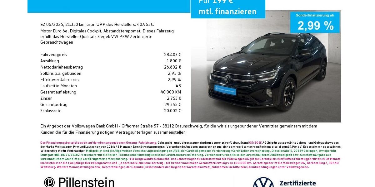 VW Taigo 21.350 km 28.403 &euro; Fürth 90762