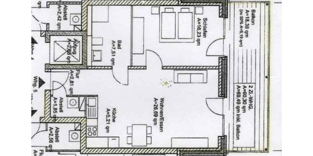 Etagenwohnung Kellenhusen (Ostsee) - 2 Zimmer, 69 m&sup2;, 910&euro; | Angebot:26579971