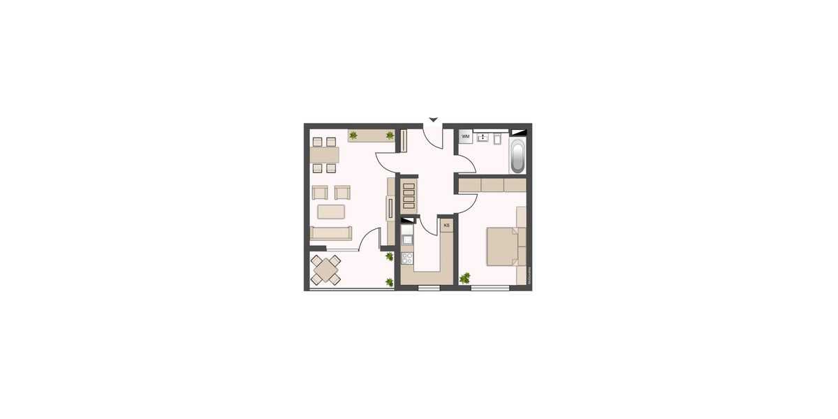 Etagenwohnung Baunatal Altenbauna - 2 Zimmer, 56 m&sup2;, 142.000&euro; | Angebot:25602043