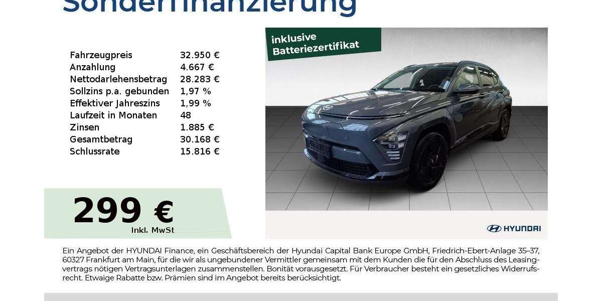 Hyundai KONA 5.102 km 32.950 &euro; Fürth 90763
