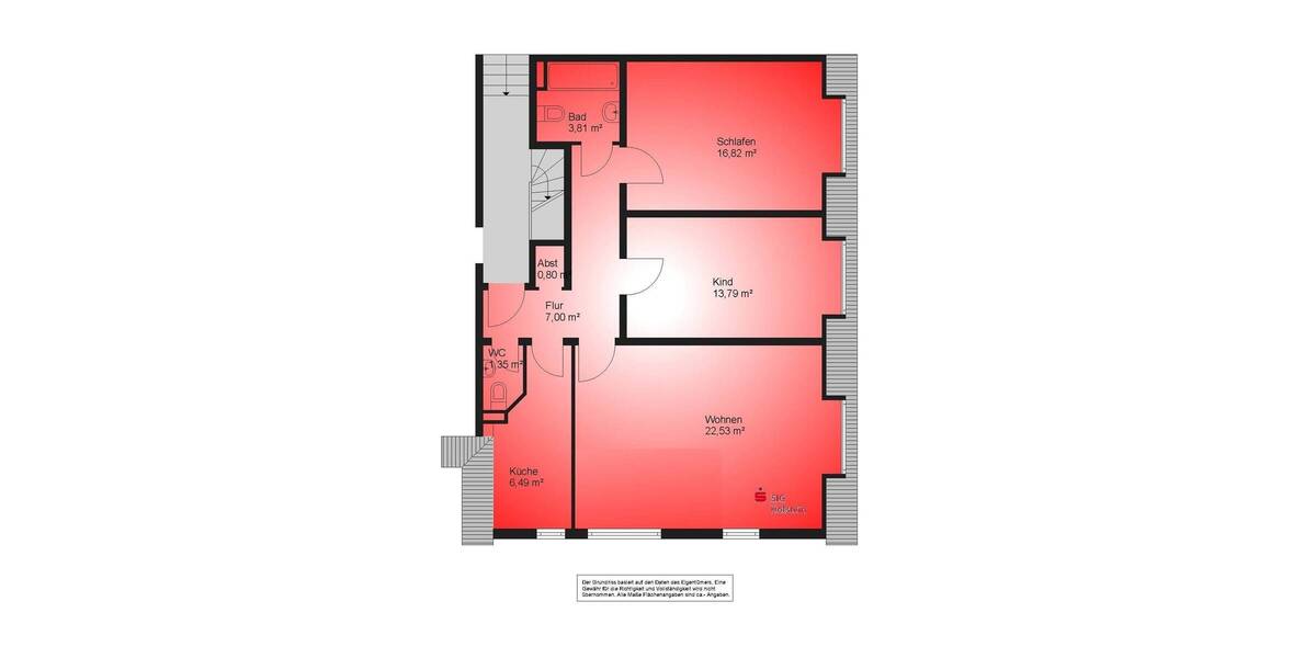 Etagenwohnung Eutin - 3 Zimmer, 77 m&sup2;, 227.500&euro; | Angebot:25797583