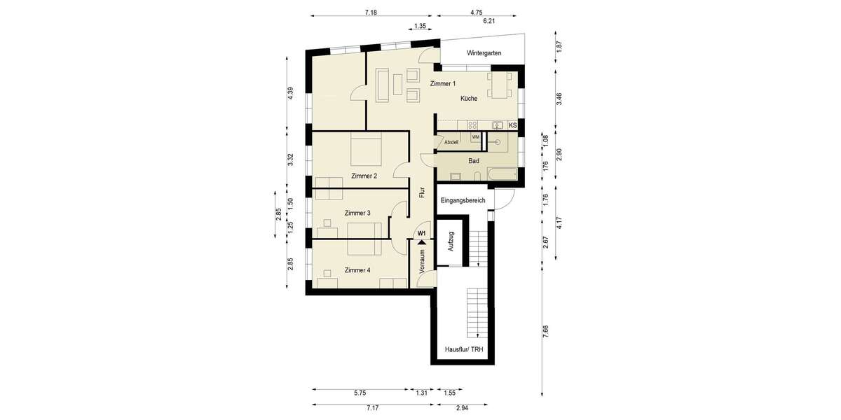 Etagenwohnung Berlin Mitte - 5 Zimmer, 127 m&sup2;, 828.500&euro; | Angebot:25591199