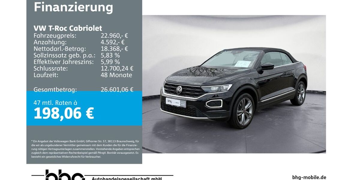 VW T-Roc 74.517 km 22.960 &euro; Balingen 72336