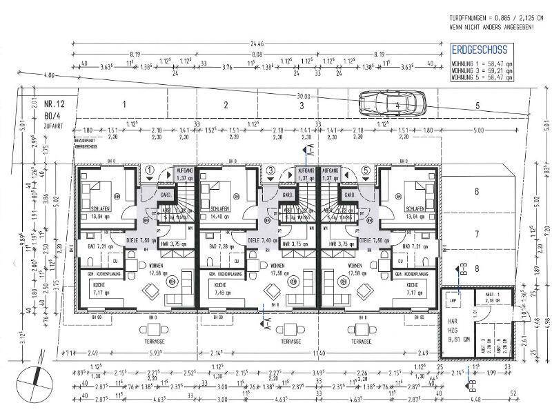 Etagenwohnung Cloppenburg - 2 Zimmer, 59 m&sup2;, 236.781&euro; | Angebot:25676320
