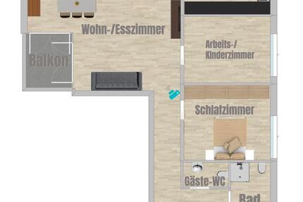 Moderne 3-Zimmer-Wohnung mit 89m² in Oberesslingen zu vermieten zimmer