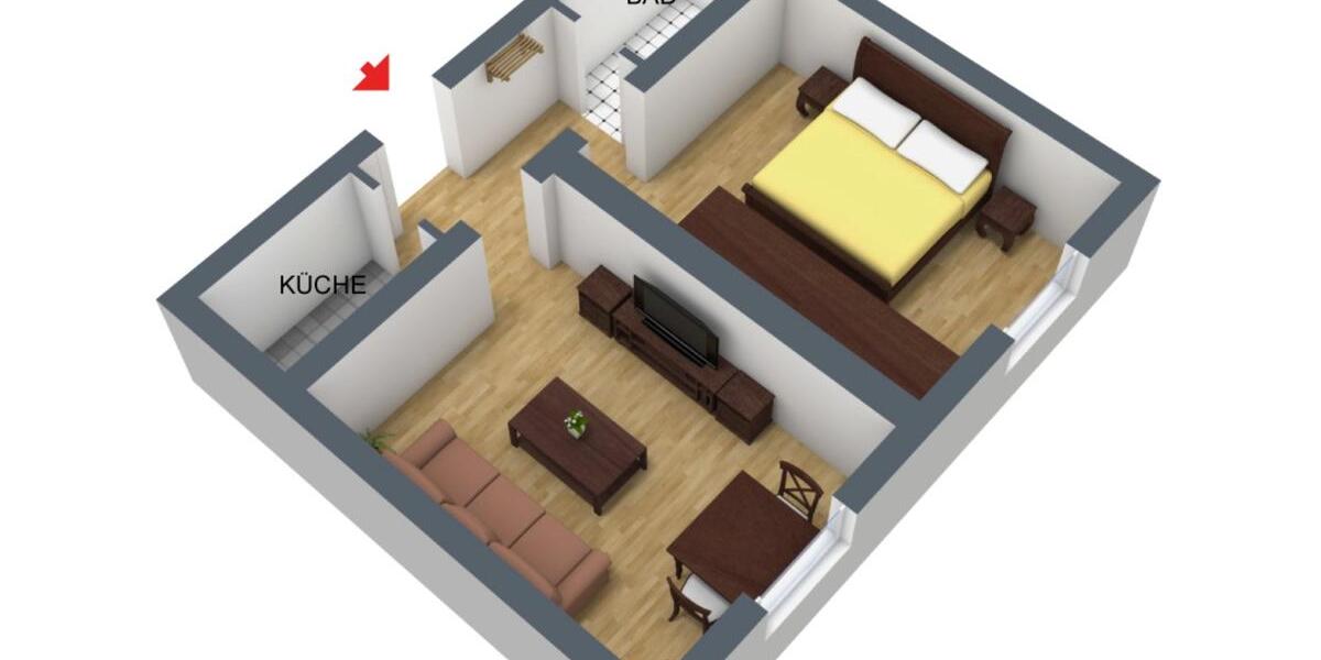 Etagenwohnung Havelberg - 2 Zimmer, 40 m&sup2;, 337&euro; | Angebot:25569012