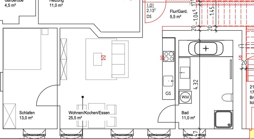 Erdgeschoßwohnung Schwarmstedt - 2 Zimmer, 60 m&sup2;, 580&euro; | Angebot:26090799
