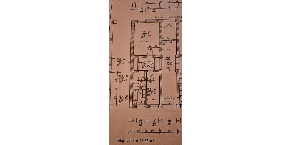 Erdgeschoßwohnung Neuruppin Alt Ruppin - 2 Zimmer, 46 m&sup2;, 675&euro; | Angebot:26215792