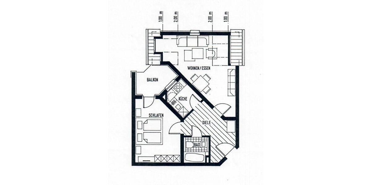 Dachgeschoßwohnung Neustadt an der Orla - 2 Zimmer, 53 m&sup2;, 390&euro; | Angebot:24472345