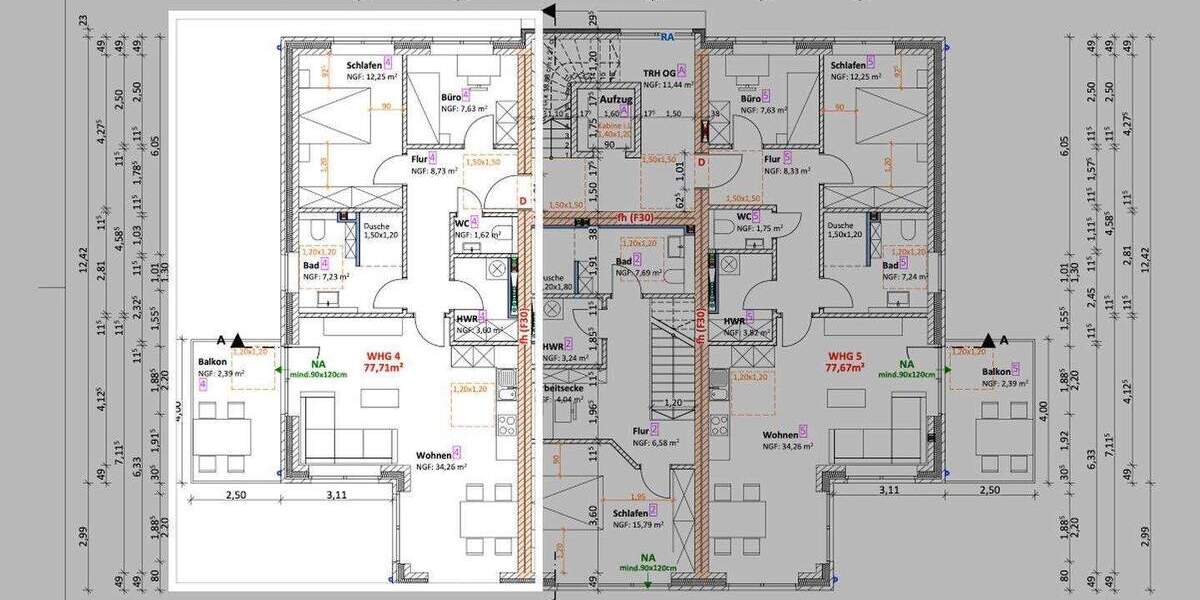 Etagenwohnung Coesfeld - 3 Zimmer, 77 m&sup2;, 399.000&euro; | Angebot:24725135