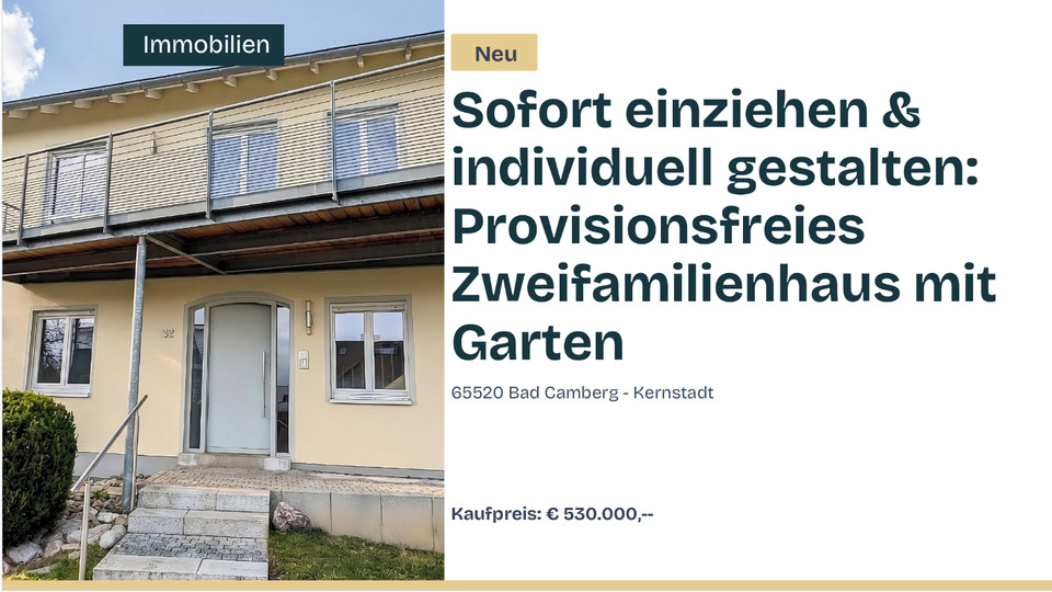 Einfamilienhaus Bad Camberg - 530.000&euro; | Angebot:25409076