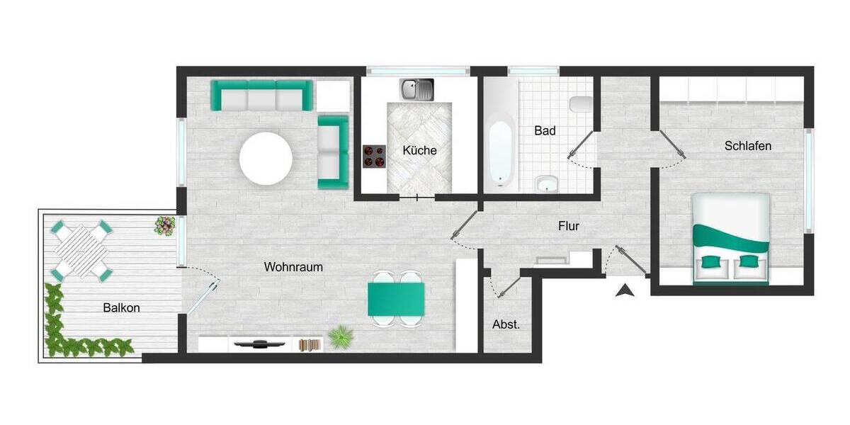 Etagenwohnung Bad Windsheim - 2 Zimmer, 67 m&sup2;, 154.000&euro; | Angebot:26319106