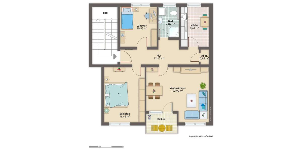 Etagenwohnung Bremerhaven Geestemünde - 3 Zimmer, 78 m&sup2;, 560&euro; | Angebot:26292750