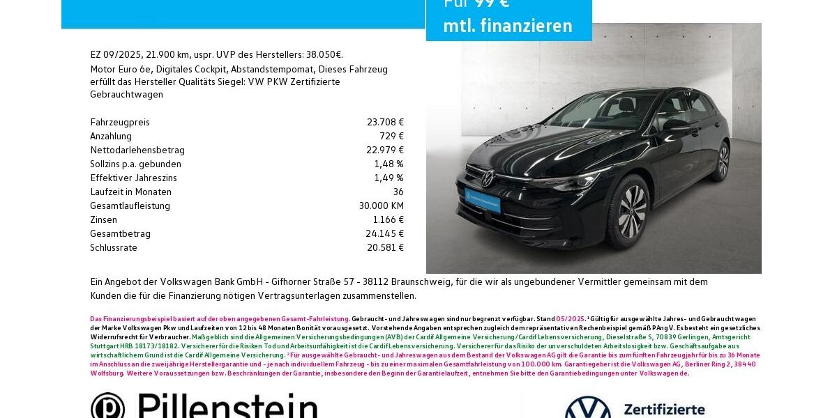 VW Golf 21.900 km 23.708 &euro; Neustadt/Aisch 91413