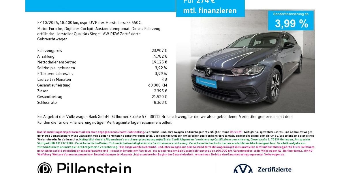 VW Polo 18.400 km 23.907 &euro; Neustadt/Aisch 91413