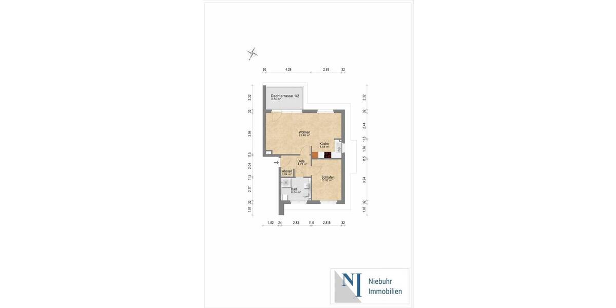 Etagenwohnung Bardowick - 2 Zimmer, 55 m&sup2;, 295.000&euro; | Angebot:26118237