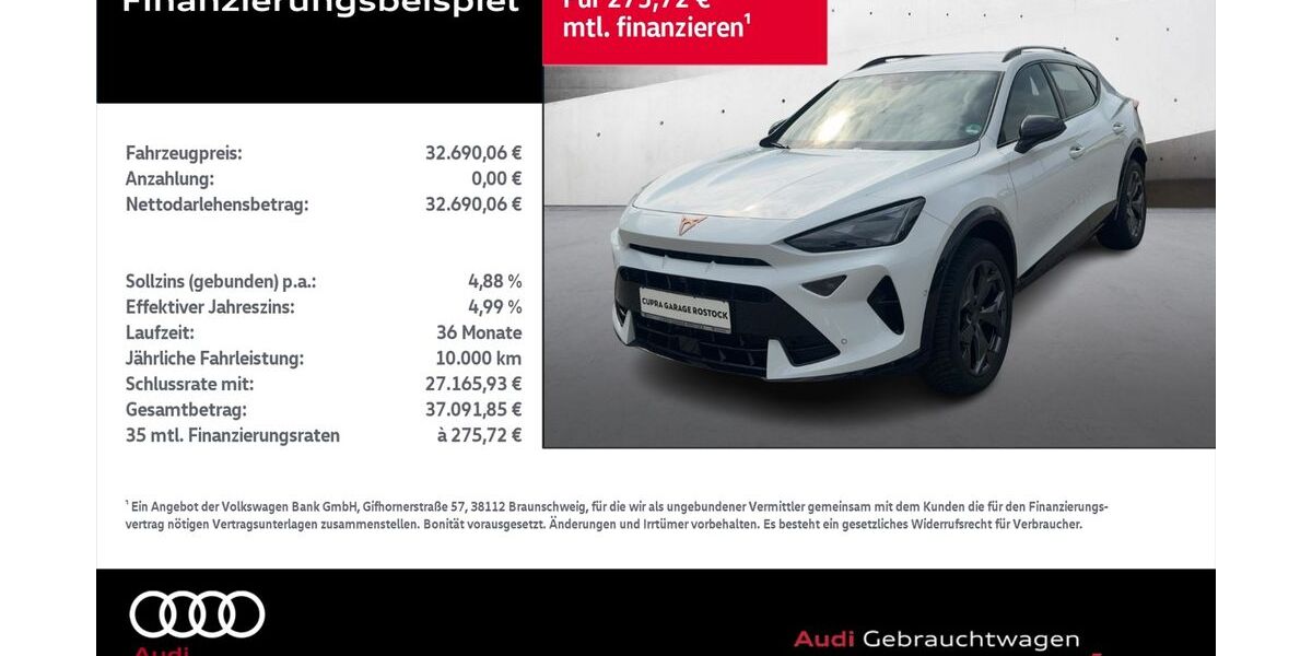 Cupra Formentor 19.384 km 32.690 &euro; Rostock 18059