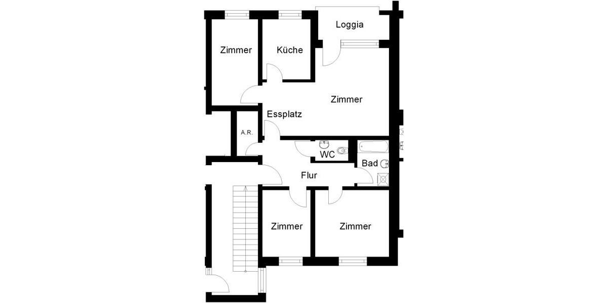 Etagenwohnung Osnabrück Eversburg - 4 Zimmer, 81 m&sup2;, 803&euro; | Angebot:26402291