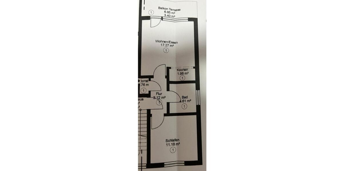 Erdgeschoßwohnung Bergkamen - 2 Zimmer, 44 m&sup2;, 493&euro; | Angebot:26662674