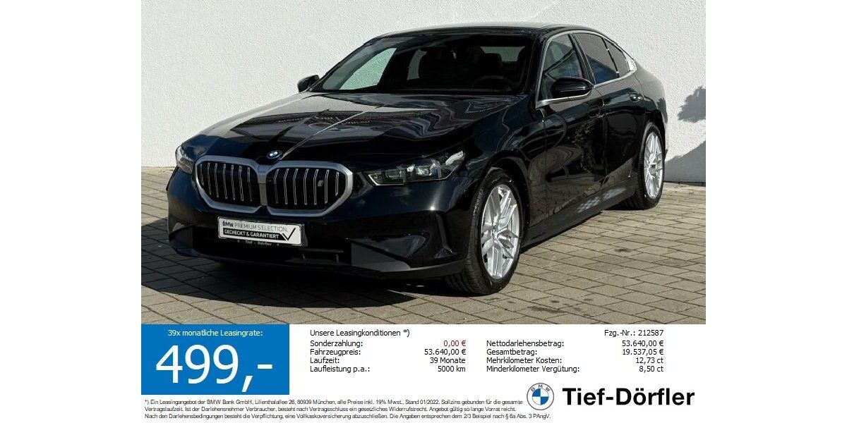 BMW i5 6.950 km 53.488 &euro; Marktsteft 97342