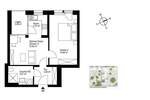 Etagenwohnung Freiburg Haslach - 2 Zimmer, 44 m&sup2;, 337.000&euro; | Angebot:25880781