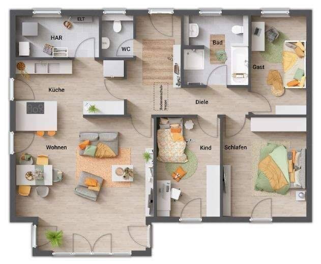 Bungalow Güstrow Primerburg - 4 Zimmer, 108 m&sup2;, 223.890&euro; | Angebot:26858902