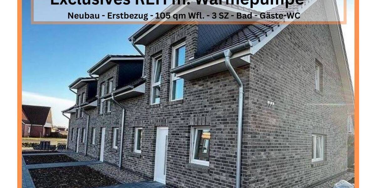 Reihenendhaus - Ostrhauderfehn -Neubau - Erstbezug - Zentral - Exklusiv - Wärmepumpe 4 zimmer