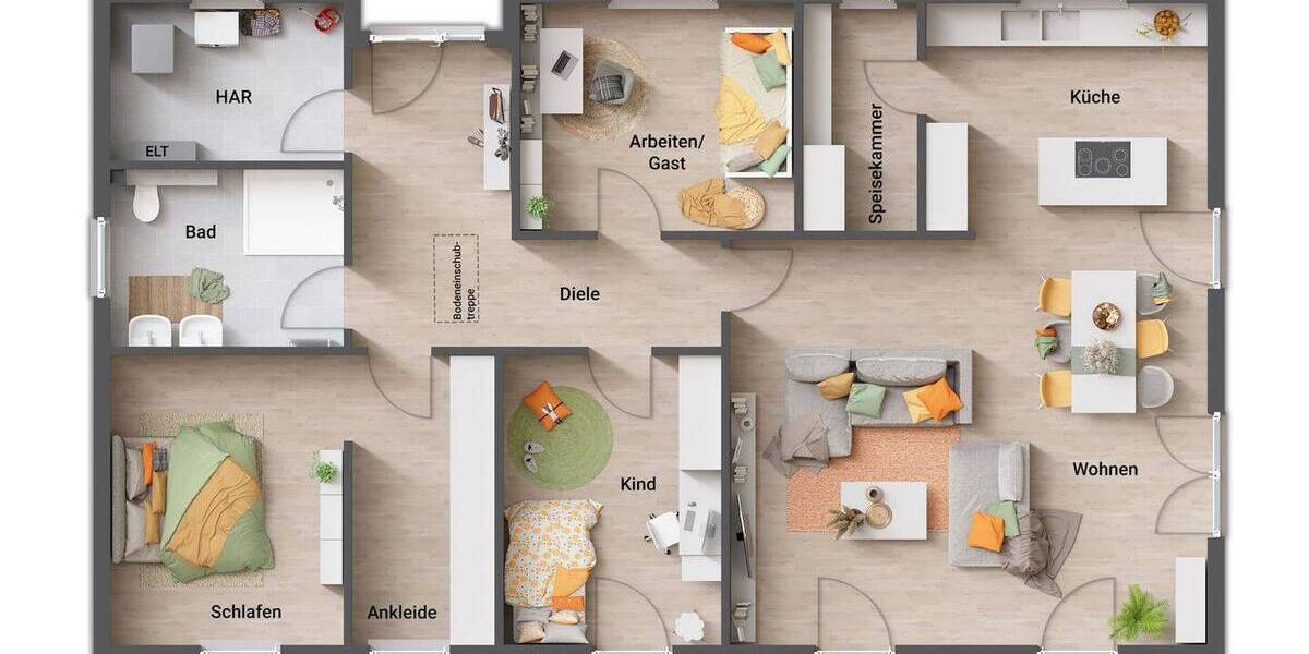 Bungalow Ahnatal Heckershausen - 6 Zimmer, 139 m&sup2;, 415.290&euro; | Angebot:25738072