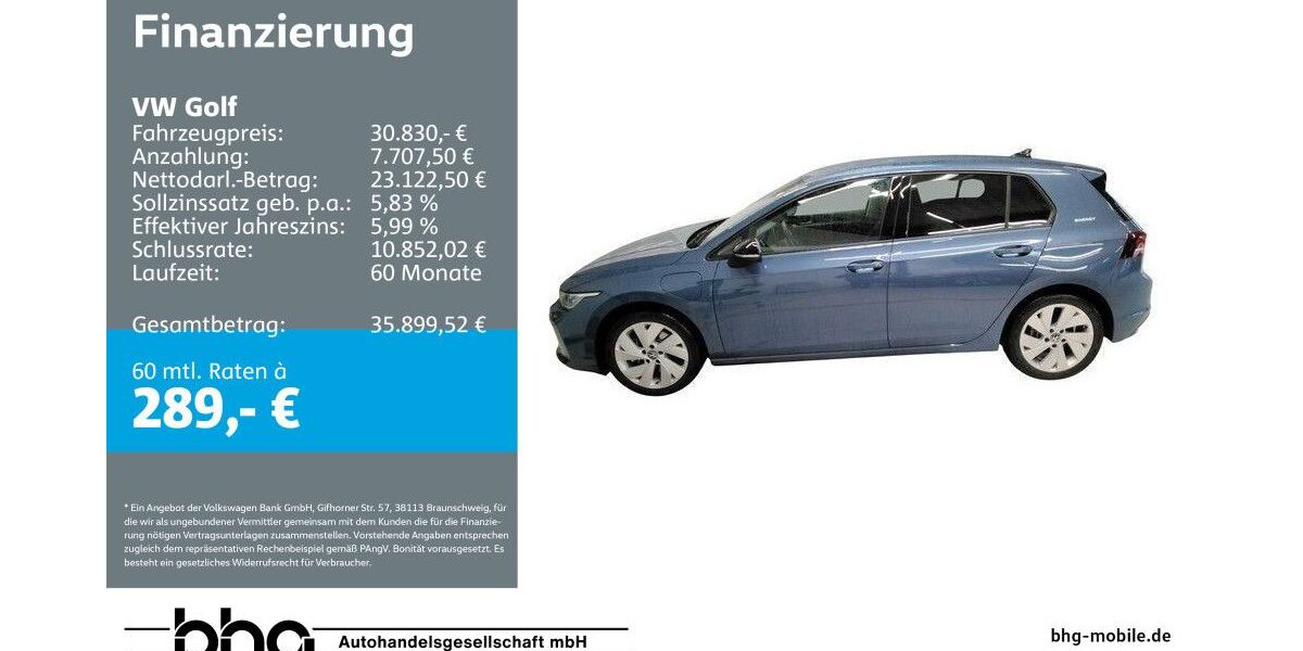 VW Golf 8.512 km 30.830 &euro; Bühl 77815