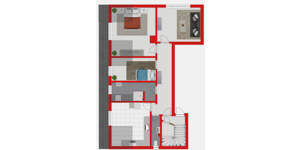 Dachgeschoßwohnung Stuttgart Bad Cannstatt - 3 Zimmer, 75 m&sup2;, 1.200&euro; | Angebot:26355327