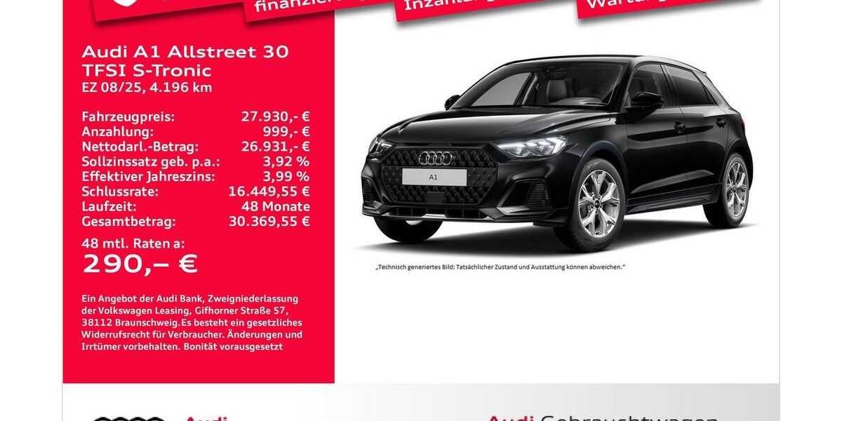 Audi A1 4.196 km 27.930 &euro; Bremerhaven 27576