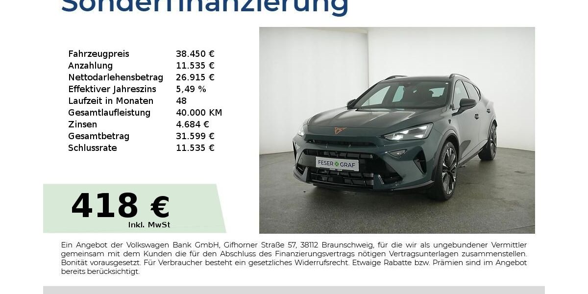 Cupra Formentor 30.550 km 38.450 &euro; Nürnberg 90441