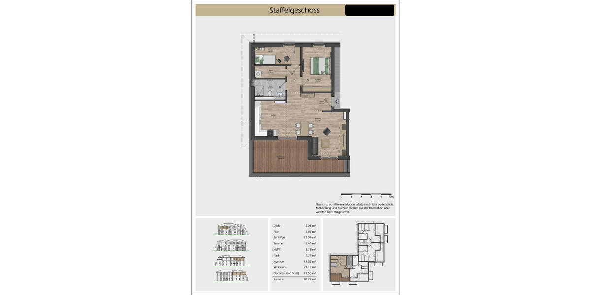 3-Zimmer-Neubauwohnung mit Dachterrasse! - 3- Flensburg Engelsby | Angebot:26062968