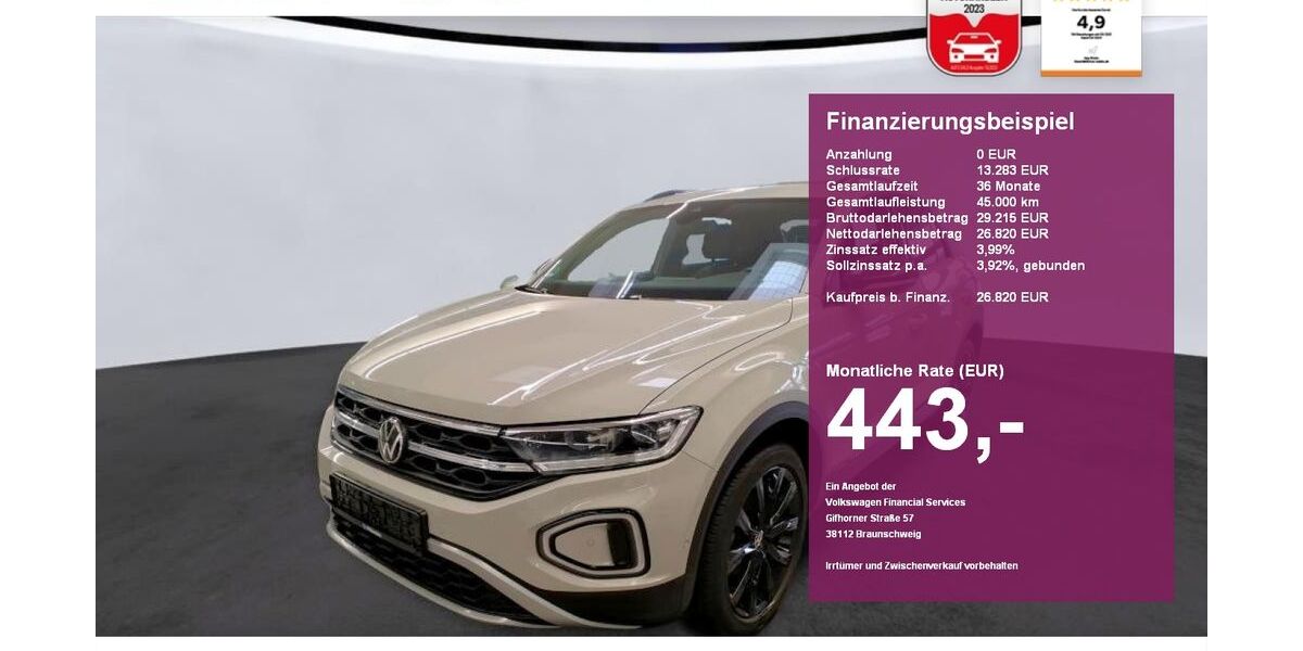 VW T-Roc 27.900 km 26.820 &euro; Albbruck 79774