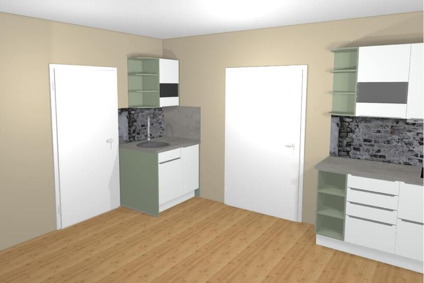 3-Raum Wohnung mit Balkon und neuer Einbauküche -WG geeignet 3 zimmer