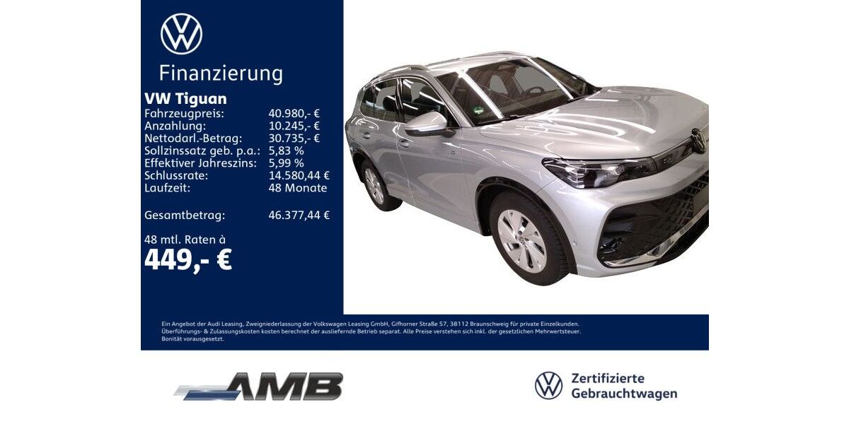 VW Tiguan 10.970 km 40.980 &euro; Borna 04552
