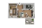 Etagenwohnung Weiden in der Oberpfalz - 2 Zimmer, 50 m&sup2;, 900&euro; | Angebot:24865100