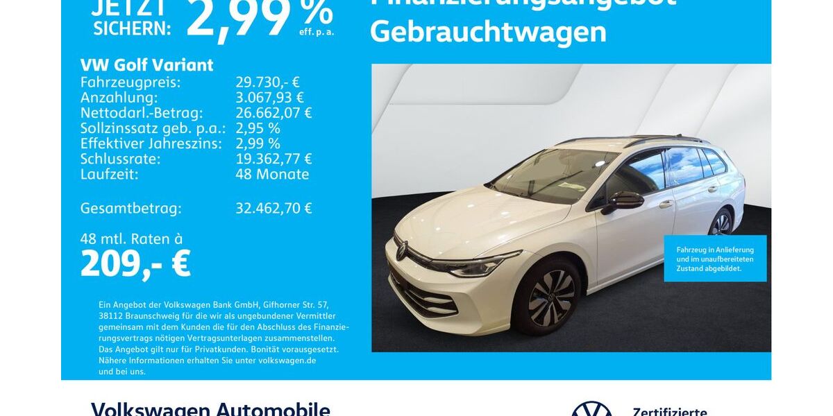 VW Golf 16.820 km 29.730 € Stuttgart-Wangen 70188