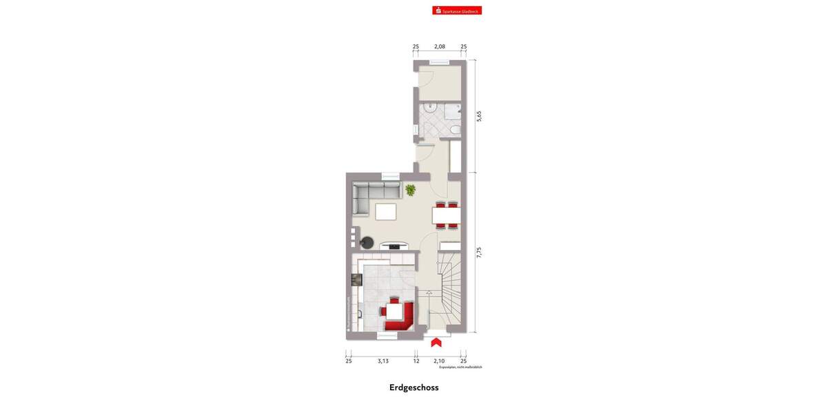 Reihenmittelhaus Gladbeck Schultendorf - 3 Zimmer, 80 m&sup2;, 200.000&euro; | Angebot:25190759
