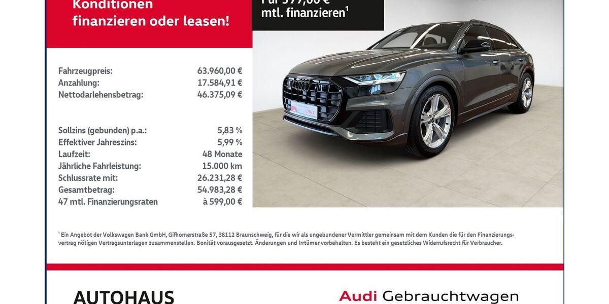 Audi Q8 72.329 km 61.979 &euro; Bitterfeld-Wolfen 06749