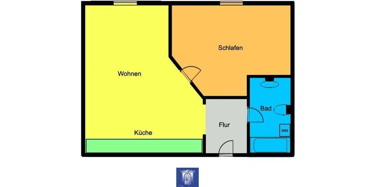 Etagenwohnung Coswig - 2 Zimmer, 42 m&sup2;, 375&euro; | Angebot:26687645