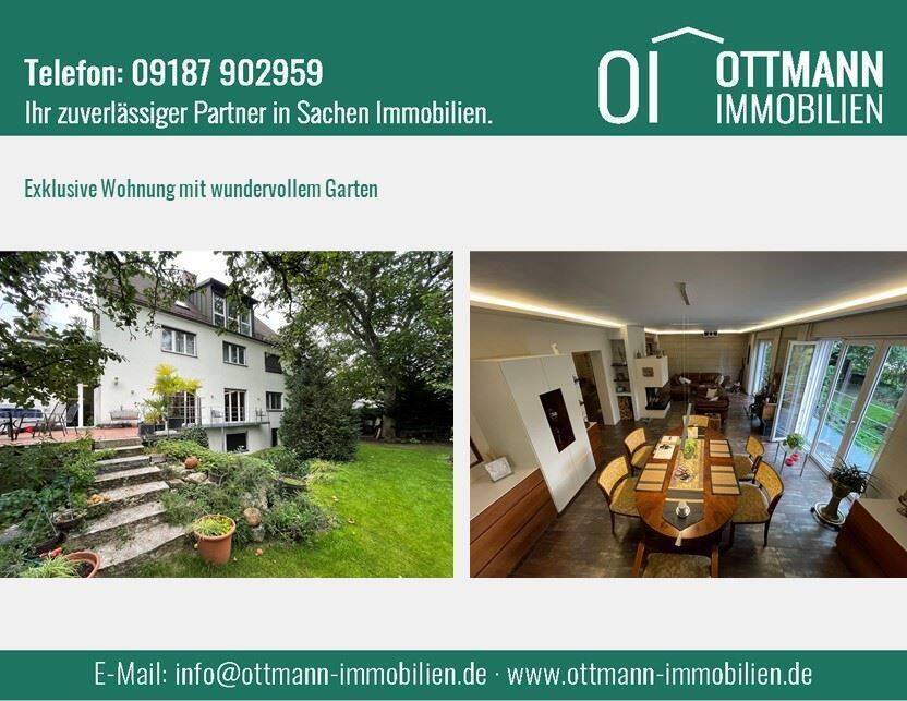 Exklusive Erdgeschoss Wohnung mit Terrasse und Garten