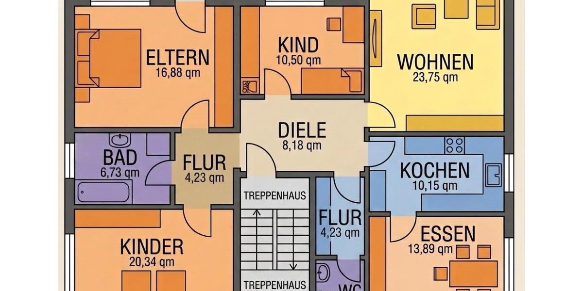 Erdgeschoßwohnung Bergatreute - 5 Zimmer, 125 m&sup2;, 339.000&euro; | Angebot:26602868