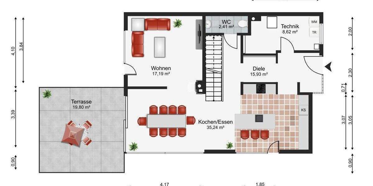 Doppelhaushälfte Wismar Wendorf - 5 Zimmer, 160 m&sup2;, 2.150&euro; | Angebot:25660957