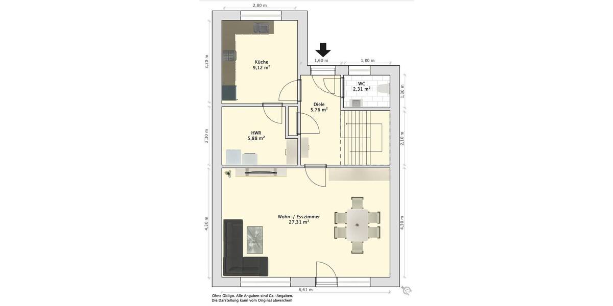 Reihenmittelhaus Wilhelmshaven Heppens - 4 Zimmer, 109 m&sup2;, 219.000&euro; | Angebot:26834384