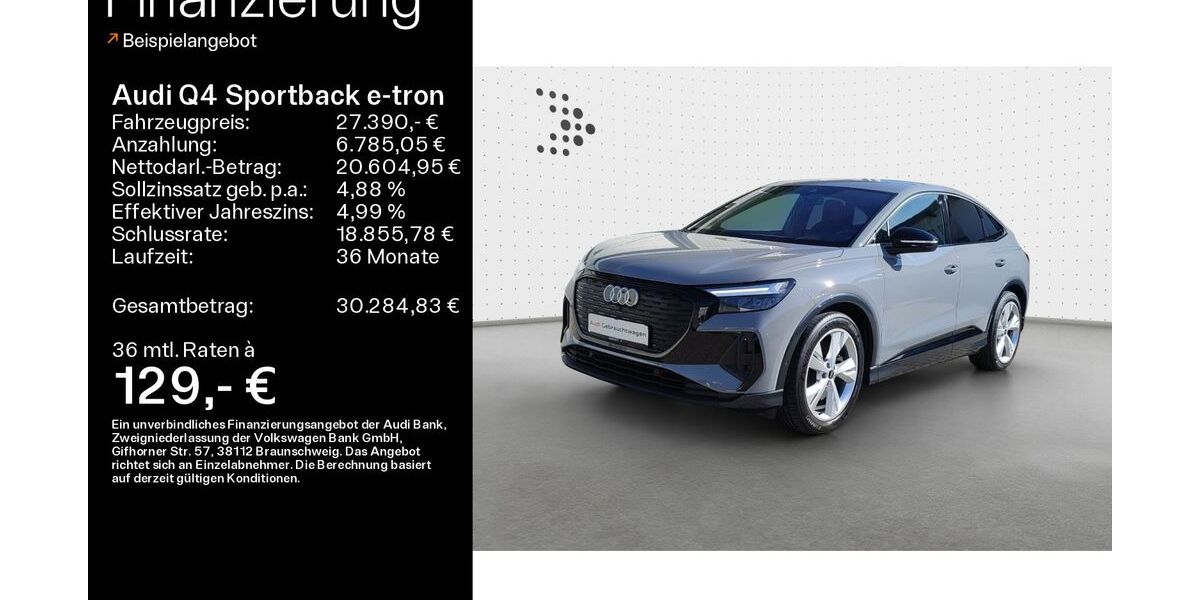 Audi Q4 e-tron 66.756 km 26.890 &euro; Heidenheim a. d. B. 89520